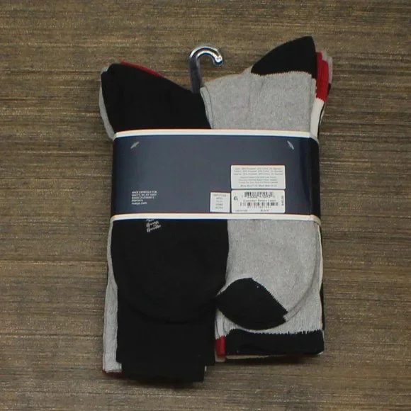 NWT Club Room Men's 8 Pack Pairs Athletic Sporty Crew Socks 10-13 Black Multi - Picture 3 of 5